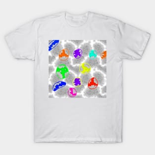 colorful grey abstract texture art T-Shirt